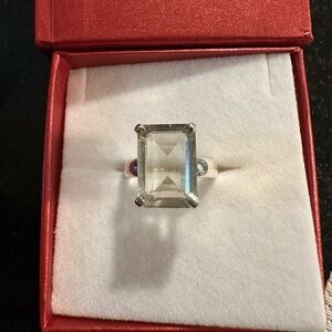 Sterling  Silver green amethyst Ring